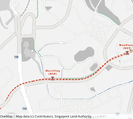 Map of the area around Blk 185B Woodlands St 13 in Woodlands, showing 400 m and 1 km rings and 2 primary schools within 1 km