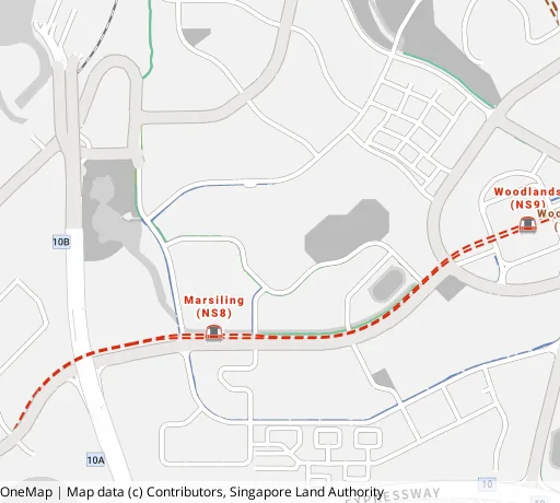 Map of the area around Blk 185C Woodlands St 13 in Woodlands, showing 400 m and 1 km rings and 2 primary schools within 1 km