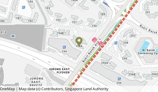 Location map of Blk 194A Bt Batok West Ave 6, a HDB resale block in Bukit Batok, Singapore