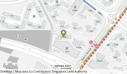 Location map of Blk 194B Bt Batok West Ave 6, a HDB resale block in Bukit Batok, Singapore