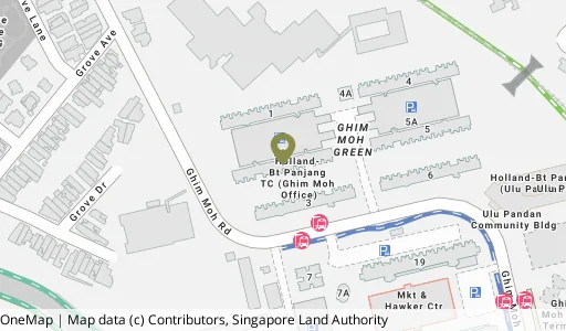 Location map of Blk 2 Ghim Moh Rd, a HDB resale block in Queenstown, Singapore