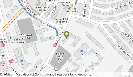 Location map of Blk 2 Holland Ave, a HDB resale block in Queenstown, Singapore