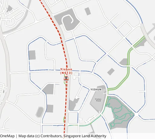 Map of the area around Blk 203 Yishun St 21 in Yishun, showing 400 m and 1 km rings and 6 primary schools within 1 km
