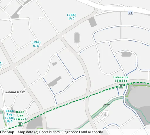 Map of the area around Blk 208 Boon Lay Pl in Jurong West, showing 400 m and 1 km rings and 4 primary schools within 1 km