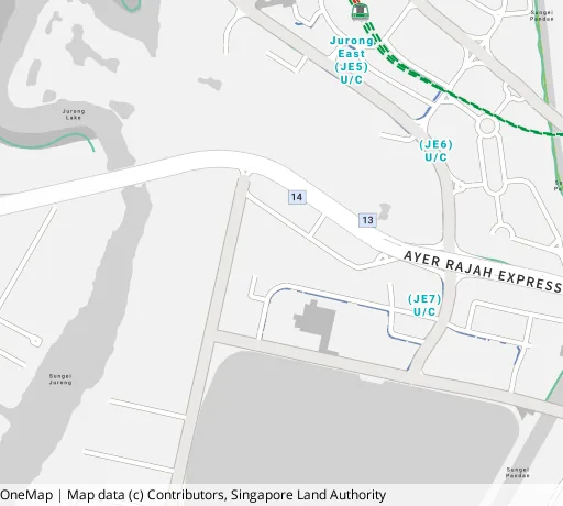 Map of the area around Blk 21 Teban Gdns Rd in Jurong East, showing 400 m and 1 km rings and 1 hawker centre within 1 km