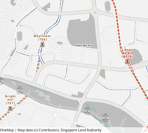 Map of the area around Blk 211 Ang Mo Kio Ave 3 in Ang Mo Kio, showing 400 m and 1 km rings and 2 primary schools within 1 km