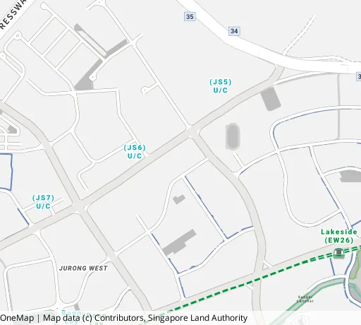 Map of the area around Blk 217A Boon Lay Ave in Jurong West, showing 400 m and 1 km rings and 3 primary schools within 1 km