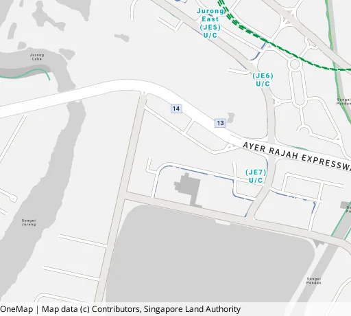 Map of the area around Blk 22 Teban Gdns Rd in Jurong East, showing 400 m and 1 km rings and 1 hawker centre within 1 km