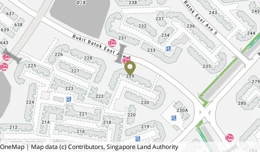 Location map of Blk 229 Bt Batok East Ave 3, a HDB resale block in Bukit Batok, Singapore