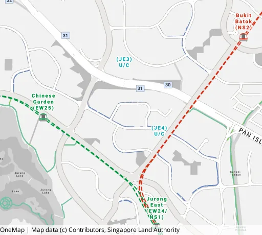 Map of the area around Blk 248 Jurong East St 24 in Jurong East, showing 400 m and 1 km rings and 3 primary schools within 1 km