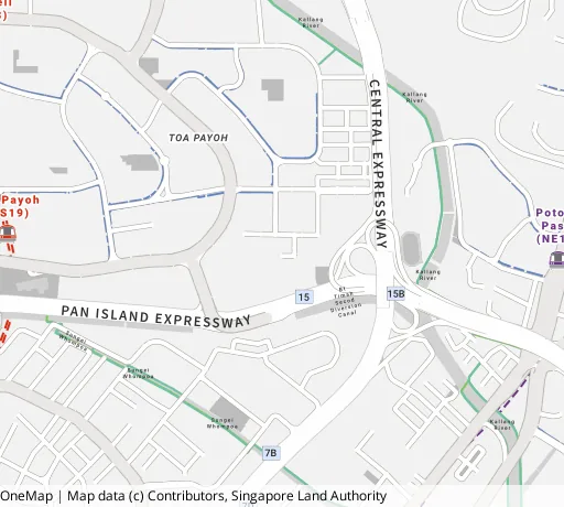 Map of the area around Blk 254 Kim Keat Ave in Toa Payoh, showing 400 m and 1 km rings and 2 primary schools within 1 km