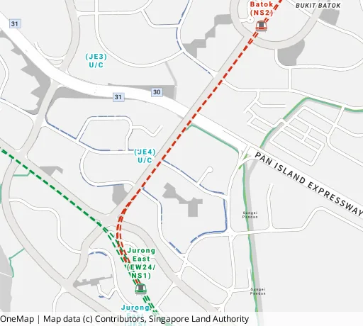 Map of the area around Blk 265 Toh Guan Rd in Jurong East, showing 400 m and 1 km rings and 1 primary school within 1 km