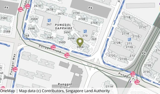 Location map of Blk 269A Punggol Field, a HDB resale block in Punggol, Singapore