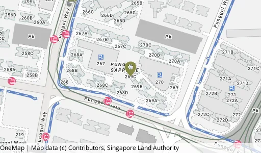 Location map of Blk 269C Punggol Field, a HDB resale block in Punggol, Singapore