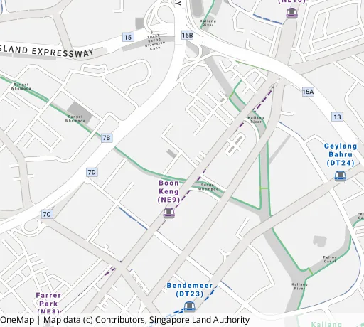Map of the area around Blk 26A St. George's Lane in Kallang/Whampoa, showing 400 m and 1 km rings and 2 primary schools within 1 km