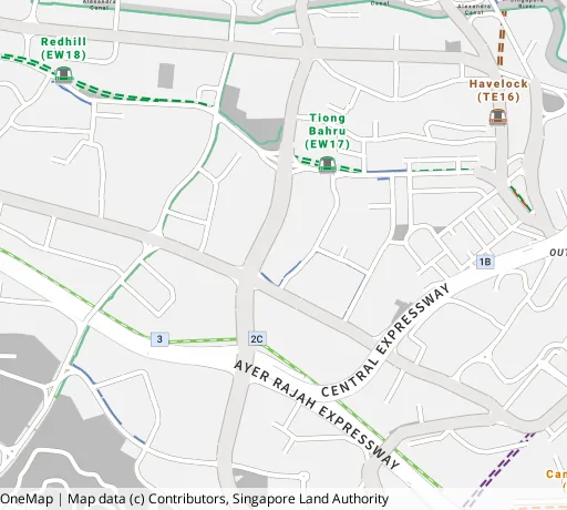 Map of the area around Blk 26C Jln Membina in Bukit Merah, showing 400 m and 1 km rings and 4 primary schools within 1 km