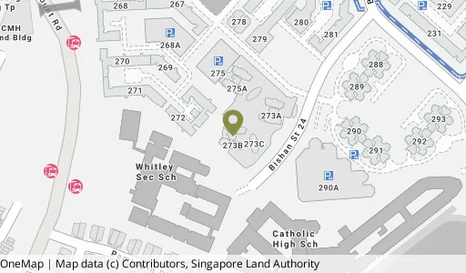 Location map of Blk 273B Bishan St 24, a HDB resale block in Bishan, Singapore