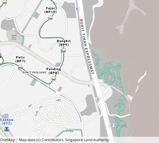 Map of the area around Blk 274 Bangkit Rd in Bukit Panjang, showing 400 m and 1 km rings and 3 primary schools within 1 km