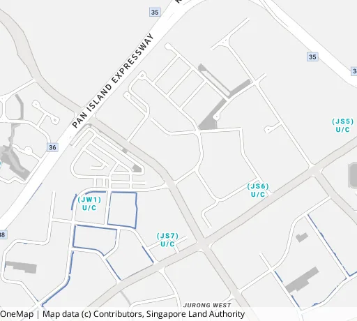 Map of the area around Blk 274A Jurong West Ave 3 in Jurong West, showing 400 m and 1 km rings and 3 primary schools within 1 km