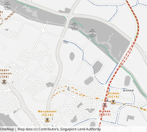 Map of the area around Blk 275A Bishan St 24 in Bishan, showing 400 m and 1 km rings and 1 primary school within 1 km