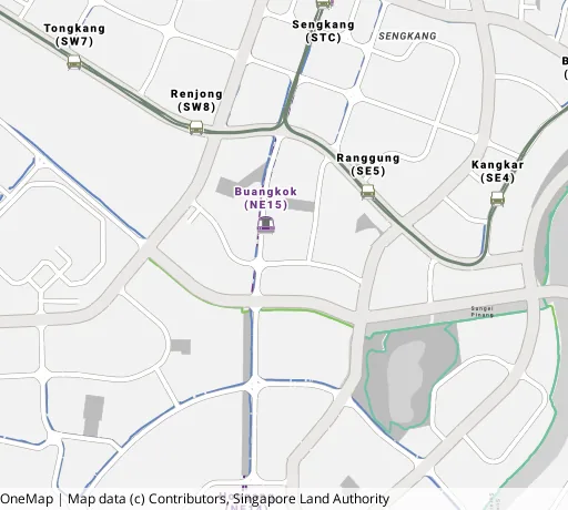 Map of the area around Blk 277D Compassvale Link in Sengkang, showing 400 m and 1 km rings and 3 primary schools within 1 km