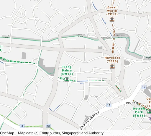 Map of the area around Blk 28 Jln Klinik in Bukit Merah, showing 400 m and 1 km rings and 2 primary schools within 1 km