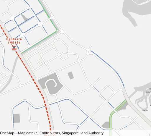 Map of the area around Blk 286 Yishun Ave 6 in Yishun, showing 400 m and 1 km rings and 3 primary schools within 1 km