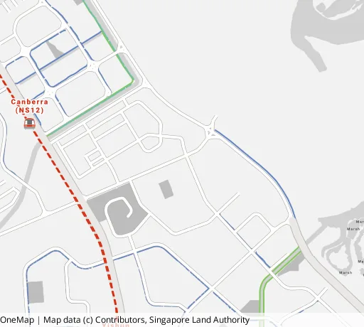 Map of the area around Blk 289 Yishun Ave 6 in Yishun, showing 400 m and 1 km rings and 3 primary schools within 1 km