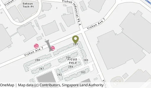 Location map of Blk 289 Yishun Ave 6, a HDB resale block in Yishun, Singapore