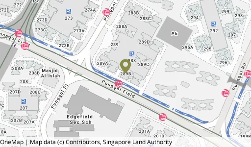 Location map of Blk 289B Punggol Pl, a HDB resale block in Punggol, Singapore
