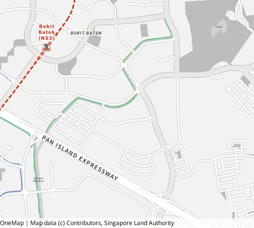 Map of the area around Blk 290A Bt Batok St 24 in Bukit Batok, showing 400 m and 1 km rings and 2 primary schools within 1 km