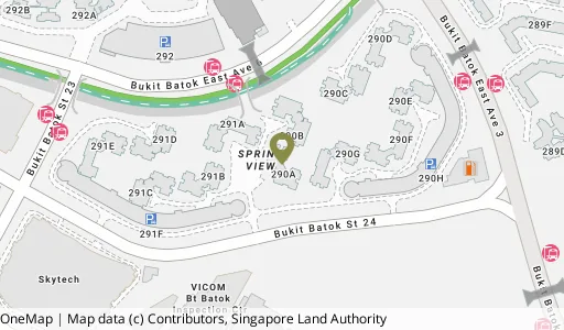 Location map of Blk 290A Bt Batok St 24, a HDB resale block in Bukit Batok, Singapore