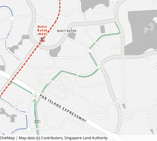 Map of the area around Blk 292A Bt Batok East Ave 6 in Bukit Batok, showing 400 m and 1 km rings and 2 primary schools within 1 km