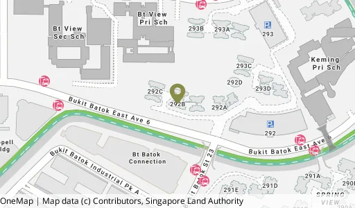 Location map of Blk 292B Bt Batok East Ave 6, a HDB resale block in Bukit Batok, Singapore