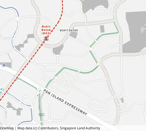 Map of the area around Blk 292C Bt Batok East Ave 6 in Bukit Batok, showing 400 m and 1 km rings and 2 primary schools within 1 km