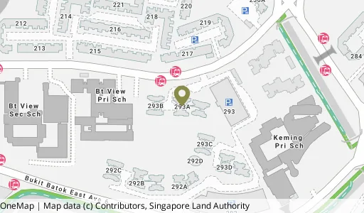 Location map of Blk 293A Bt Batok St 21, a HDB resale block in Bukit Batok, Singapore
