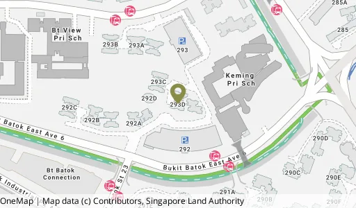 Location map of Blk 293D Bt Batok St 21, a HDB resale block in Bukit Batok, Singapore