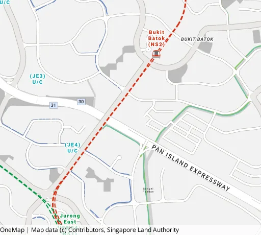 Map of the area around Blk 296B Bt Batok St 22 in Bukit Batok, showing 400 m and 1 km rings and 3 primary schools within 1 km