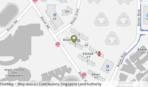 Location map of Blk 3 Dover Rd, a HDB resale block in Queenstown, Singapore