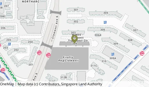 Location map of Blk 304 Clementi Ave 4, a HDB resale block in Clementi, Singapore