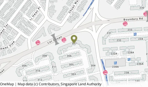 Location map of Blk 307 Serangoon Ave 2, a HDB resale block in Serangoon, Singapore