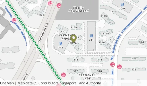 Location map of Blk 312A Clementi Ave 4, a HDB resale block in Clementi, Singapore