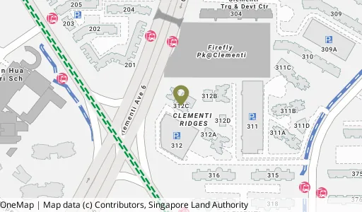 Location map of Blk 312C Clementi Ave 4, a HDB resale block in Clementi, Singapore