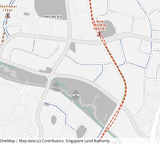Map of the area around Blk 316A Ang Mo Kio St 31 in Ang Mo Kio, showing 400 m and 1 km rings and 3 primary schools within 1 km