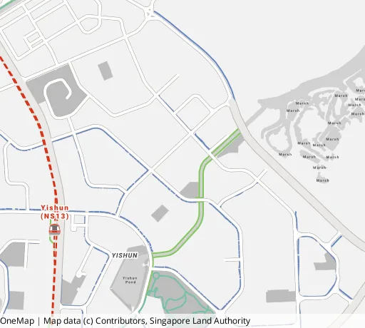 Map of the area around Blk 316A Yishun Ave 9 in Yishun, showing 400 m and 1 km rings and 5 primary schools within 1 km