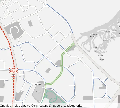 Map of the area around Blk 318C Yishun Ave 9 in Yishun, showing 400 m and 1 km rings and 4 primary schools within 1 km