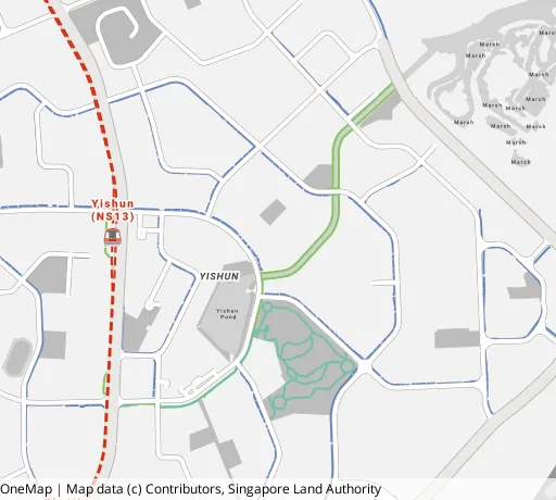 Map of the area around Blk 321 Yishun Ctrl in Yishun, showing 400 m and 1 km rings and 5 primary schools within 1 km