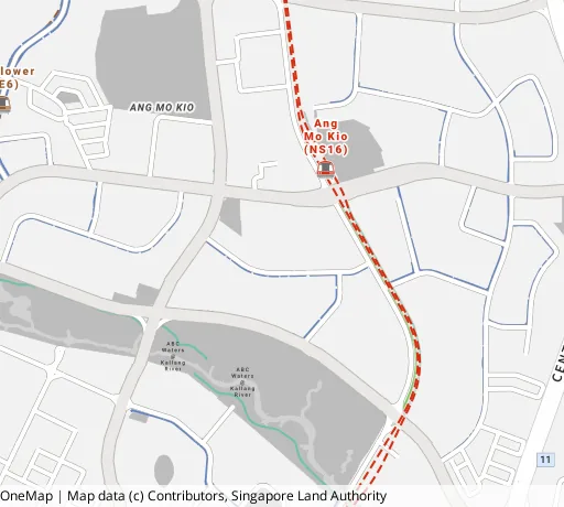 Map of the area around Blk 328 Ang Mo Kio Ave 3 in Ang Mo Kio, showing 400 m and 1 km rings and 4 primary schools within 1 km