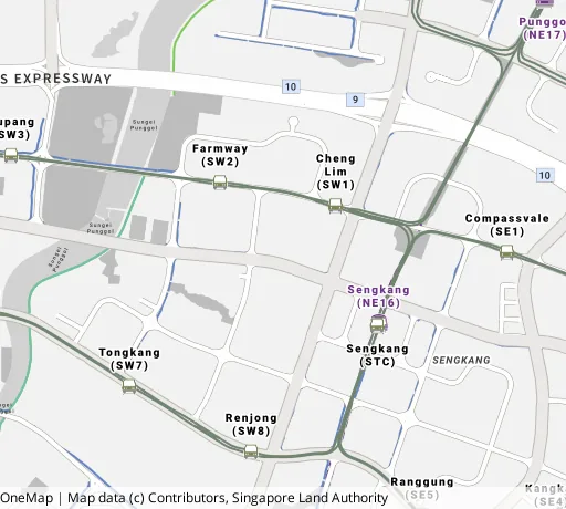 Map of the area around Blk 333C Anchorvale Link in Sengkang, showing 400 m and 1 km rings and 4 primary schools within 1 km