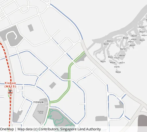 Map of the area around Blk 335A Yishun St 31 in Yishun, showing 400 m and 1 km rings and 4 primary schools within 1 km